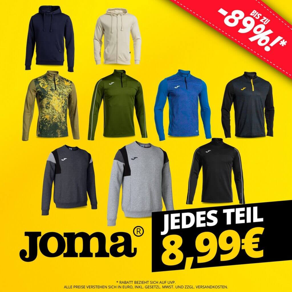 JOMA Sale – BIS ZU 89% Rabatt
