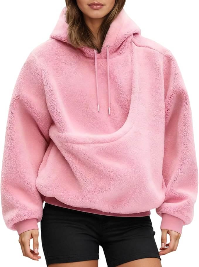 Weicher Kapuzenpullover mit Tasche – 50% Rabatt