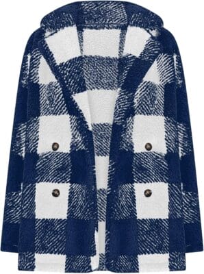 Karierte Fleecejacke für Damen 