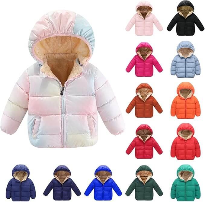 Kinder Winterjacke mit Kapuze – 50% Rabatt