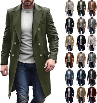 Komiseup Mantel Herren Lang