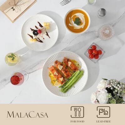 MALACASA LEILA Geschirrset für 6 Personen (18-teilig) - 50% Rabatt 2 MALACASA LEILA Geschirrset 6 Personen