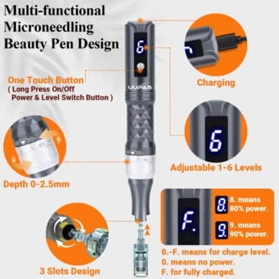 Microneedling Pen mit 20 Nadeln