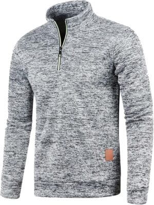 Sizoer Herren Pullover mit Half Zip
