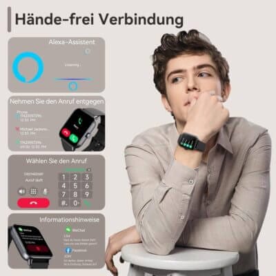 Smartwatch Herren mit Telefonfunktion