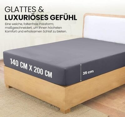 Utopia Bedding Spannbettlaken 140x200cm