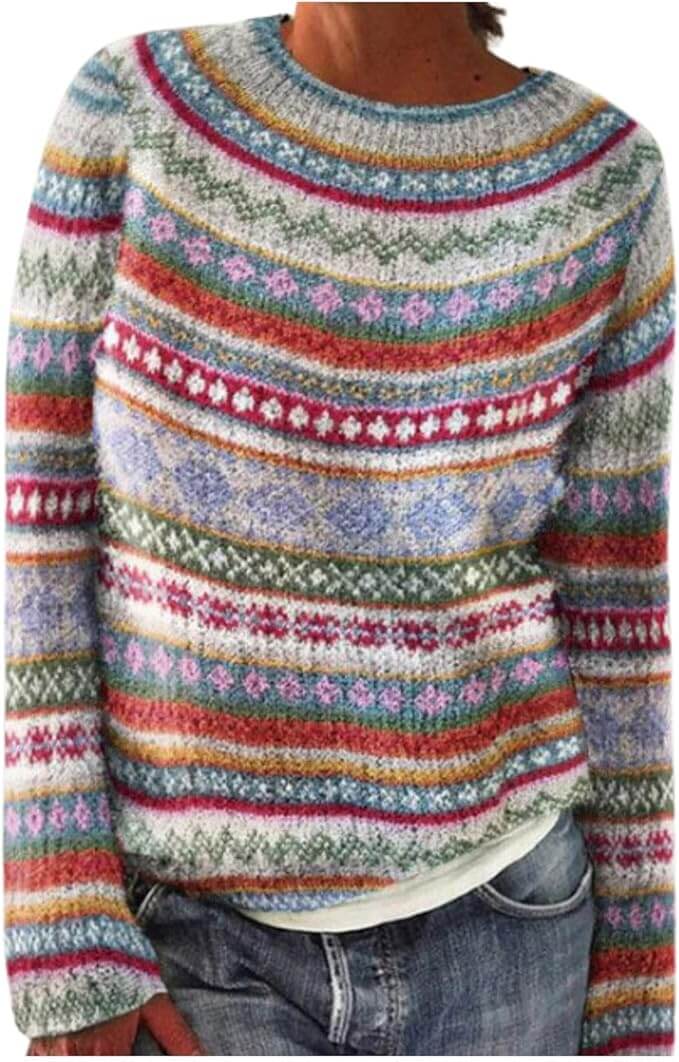 Winterlicher Strickpullover für Damen – 50% Rabatt