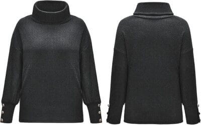 Strickpullover mit Rollkragen 