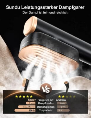 Sundu Dampfglätter - 65% Rabatt 2 Der Dampfglätter glättet Kleidung gründlich und spart Zeit im Alltag.