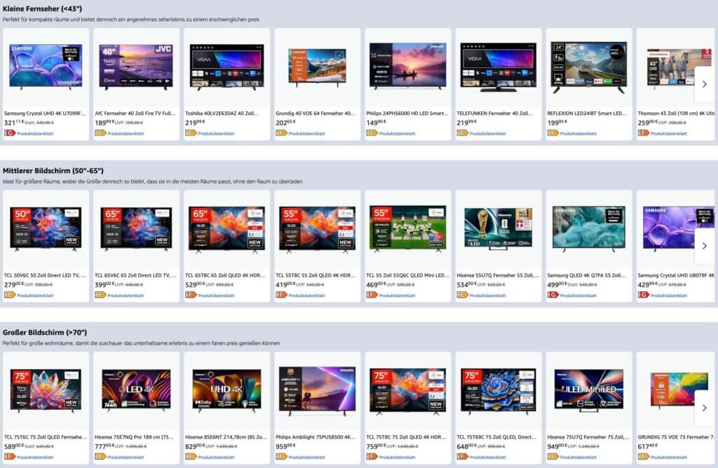 Top-Angebote für TV-Geräte