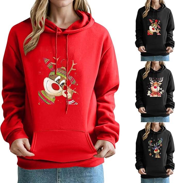 Weihnachts Hoodie für Damen – 80% Rabatt