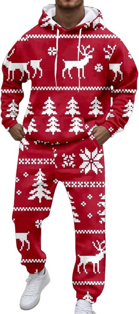 Weihnachtlicher Herren Jogginganzug – 50% Rabatt