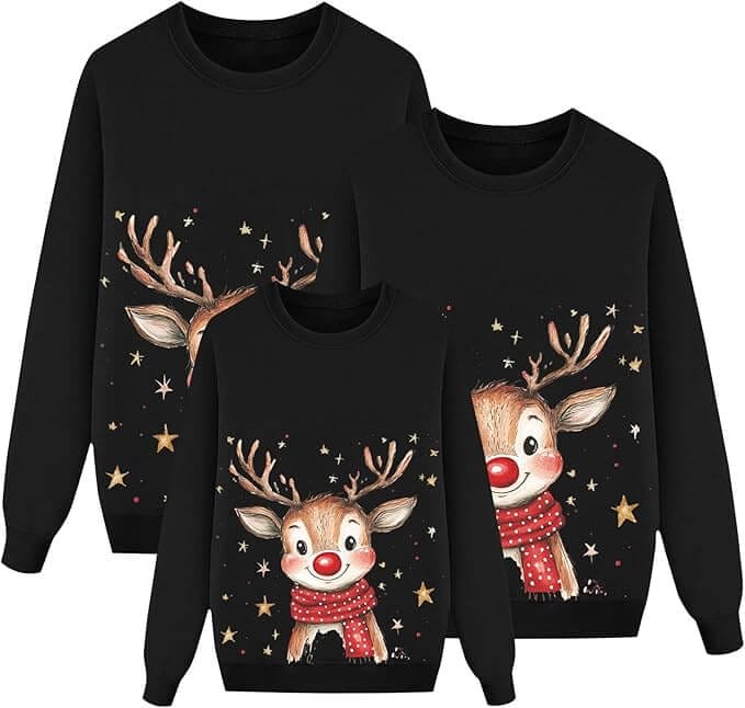 Weihnachtspullover für die Familie – 50% Rabatt