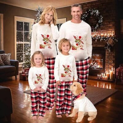 Weihnachtspyjama Familie Set 2