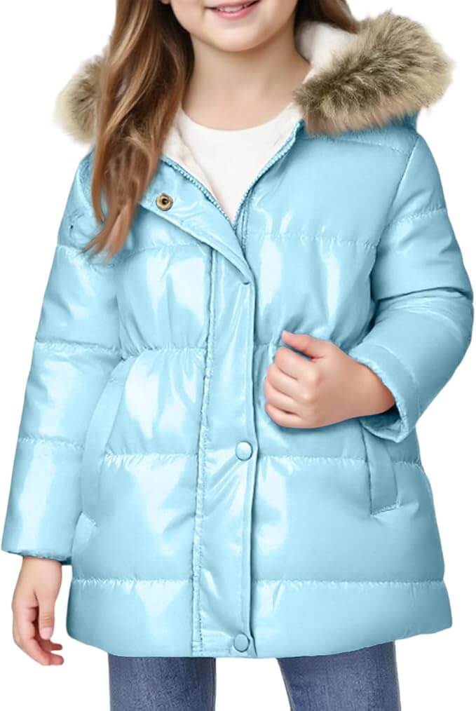 Kinder Winterjacke mit Fellkapuze – 40% Rabatt