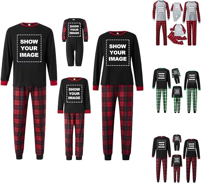 Personalisierbare Weihnachtsschlafanzüge – 50% Rabatt