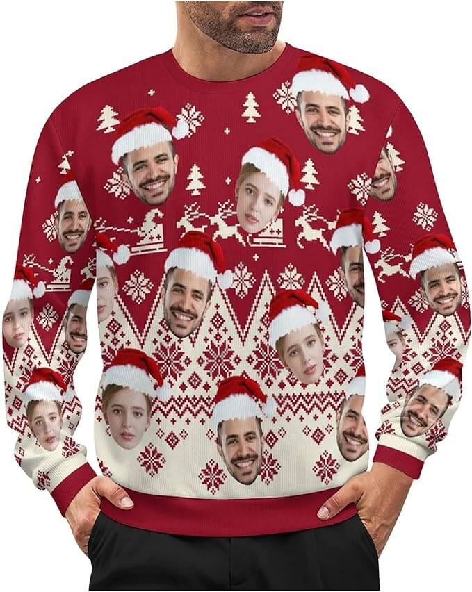 PersonalisierterWeihnachtspullover Herren – 70% Rabatt
