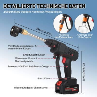 48V Tragbarer Hochdruckreiniger