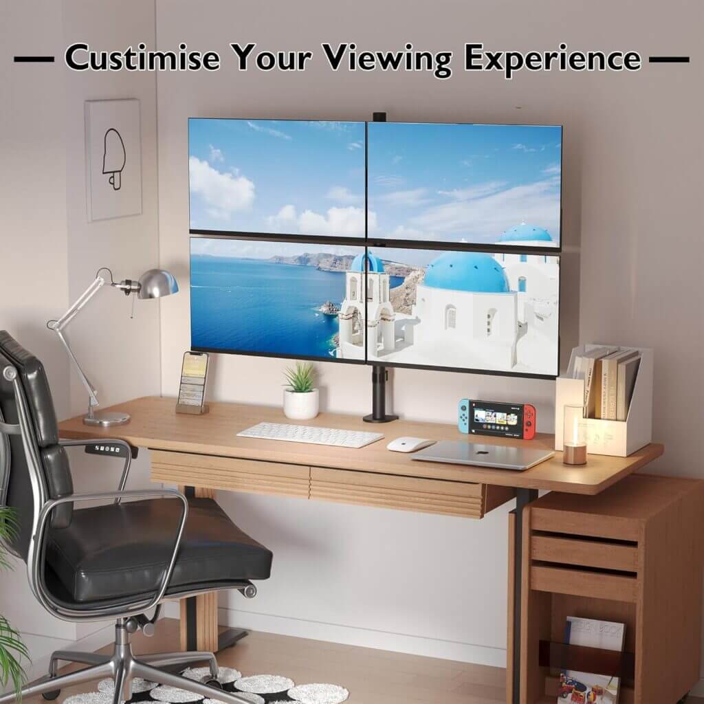 BONTEC Monitor Halterung 4 Monitore für 13-27 Zoll – 70% Rabatt