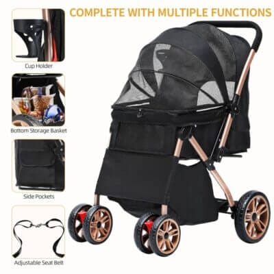 DWVO Hundebuggy 3-in-1