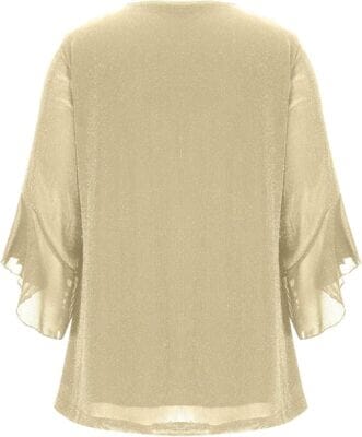 Damen Bluse mit Rueschenaermel