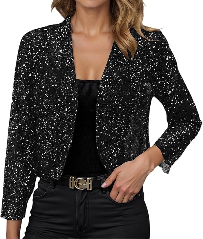 Damen Glitzer Cardigan – 50% Rabatt
