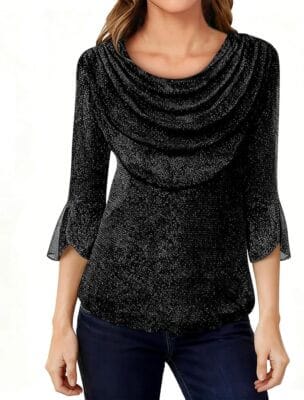 Glitzer Oberteile Damen