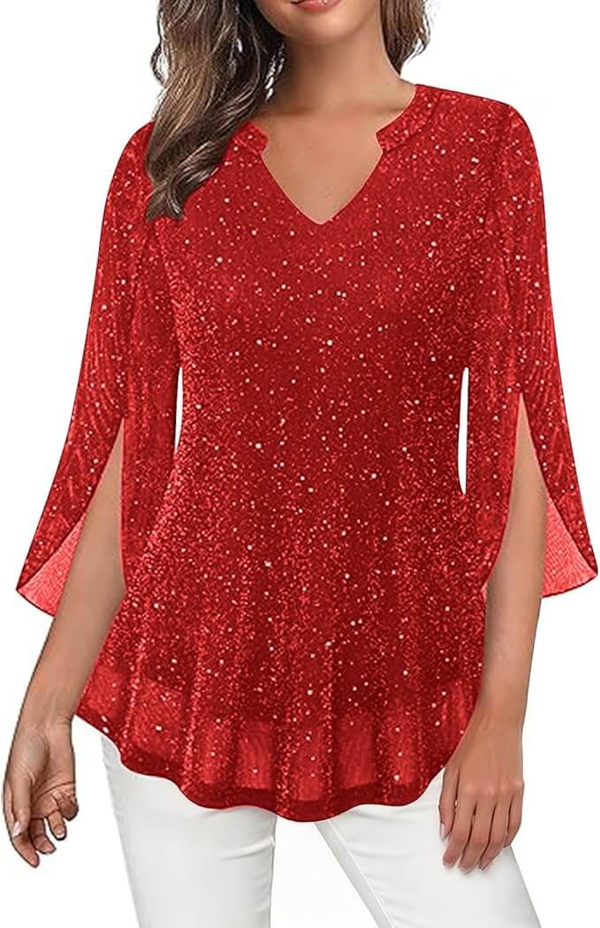 Glitzer Damen Oberteil – 50% Rabatt