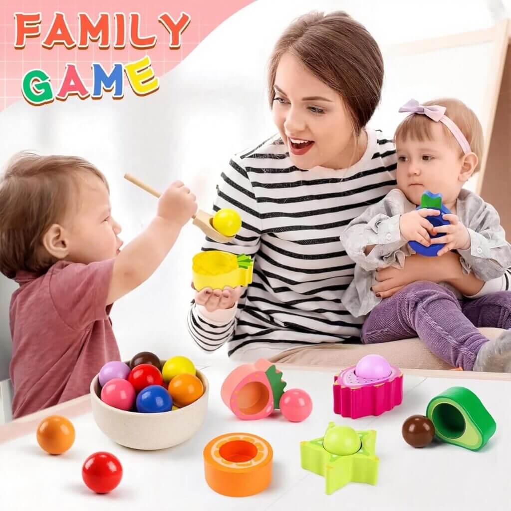 Montessori Holzspielzeug mit buntem Obst – 48% Rabatt