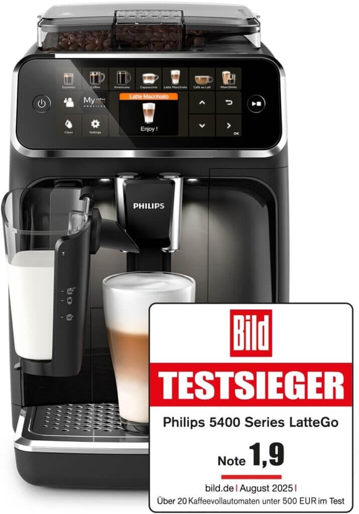 Black Friday: Philips Series 5400 Kaffeevollautomat für 12 Kaffeespezialitäten – 39% Rabatt