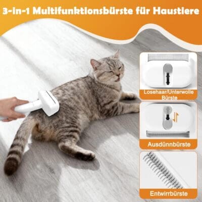 SZEE 3 IN 1 Katzenbuerste