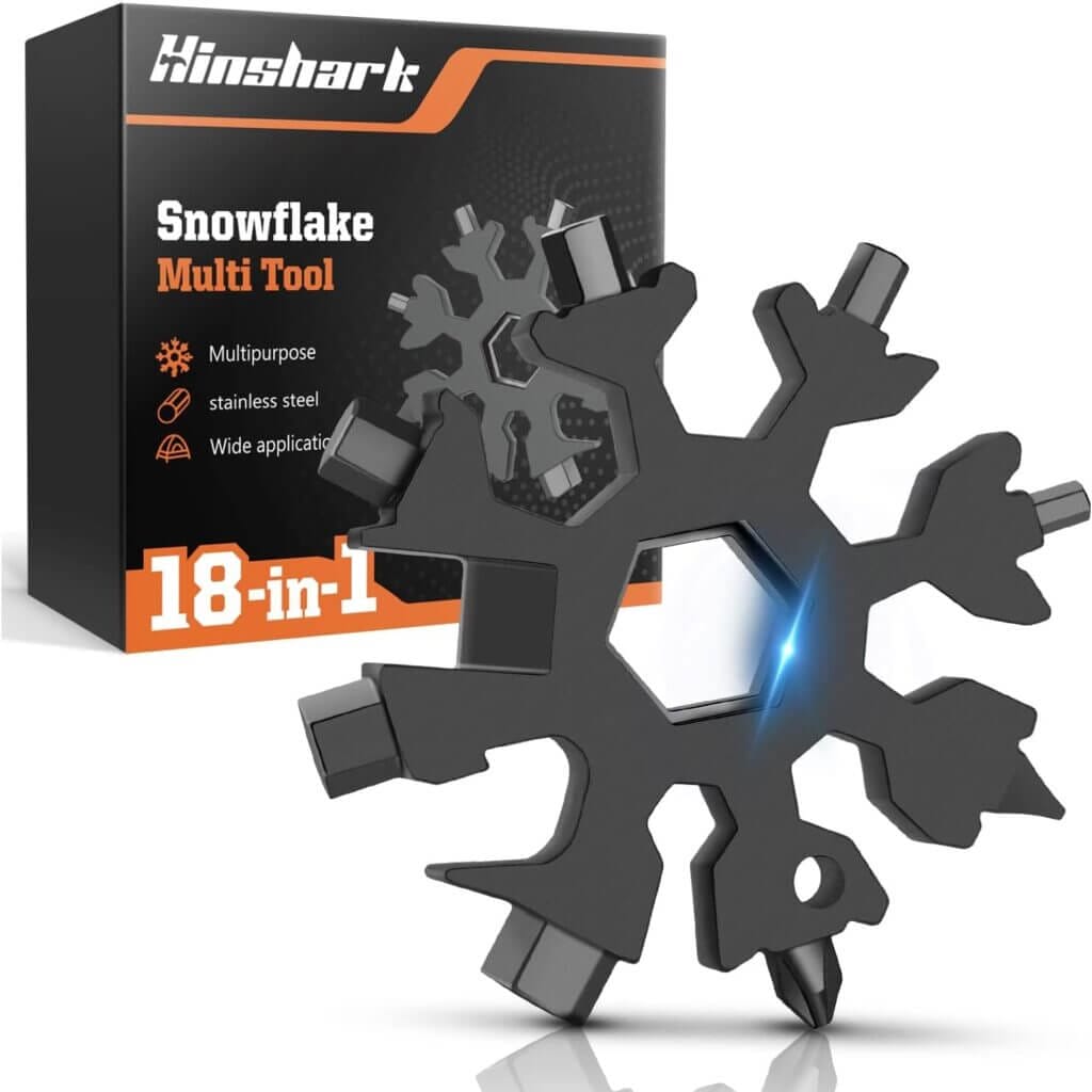 Hinshark Geschenke für Männer, 18 in 1 Schneeflocken MultiTool – 65% Rabatt
