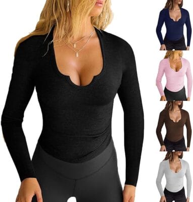 Shirt Damen Langarm Basic