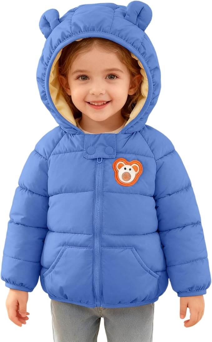 Steppjacke mit Kapuze für Kinder – 50% Rabatt