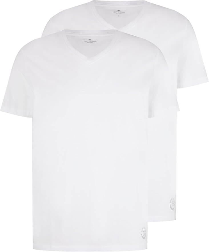 TOM TAILOR Herren T-Shirt Doppelpack mit V-Ausschnitt – 51% Rabatt