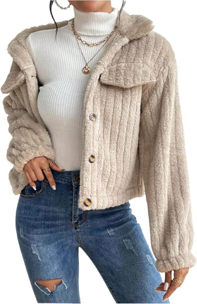 Elegante Teddyjacke für Damen – 30% Rabatt