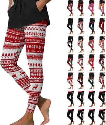 Weihnachten Leggings Damen