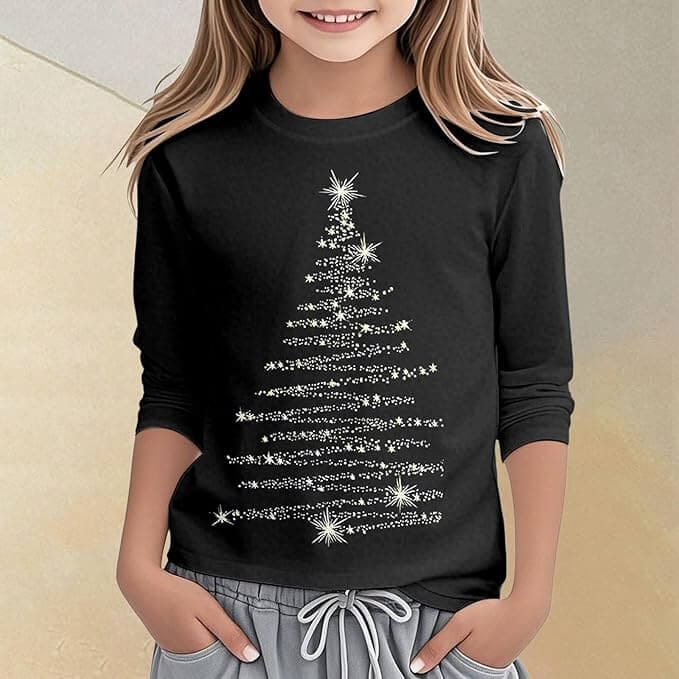 Weihnachts T-shirt für Mädchen – 50% Rabatt