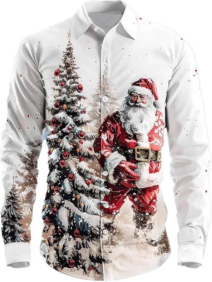 Weihnachtshemd für Herren – 50% Rabatt