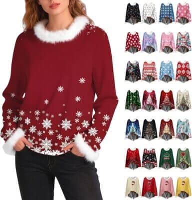 Weihnachtspullover für Damen - 50% Rabatt 2 Weihnachtspullover für Damen