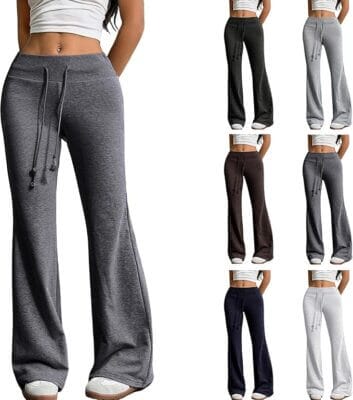 Yogahose Damen High Waist Schlaghose