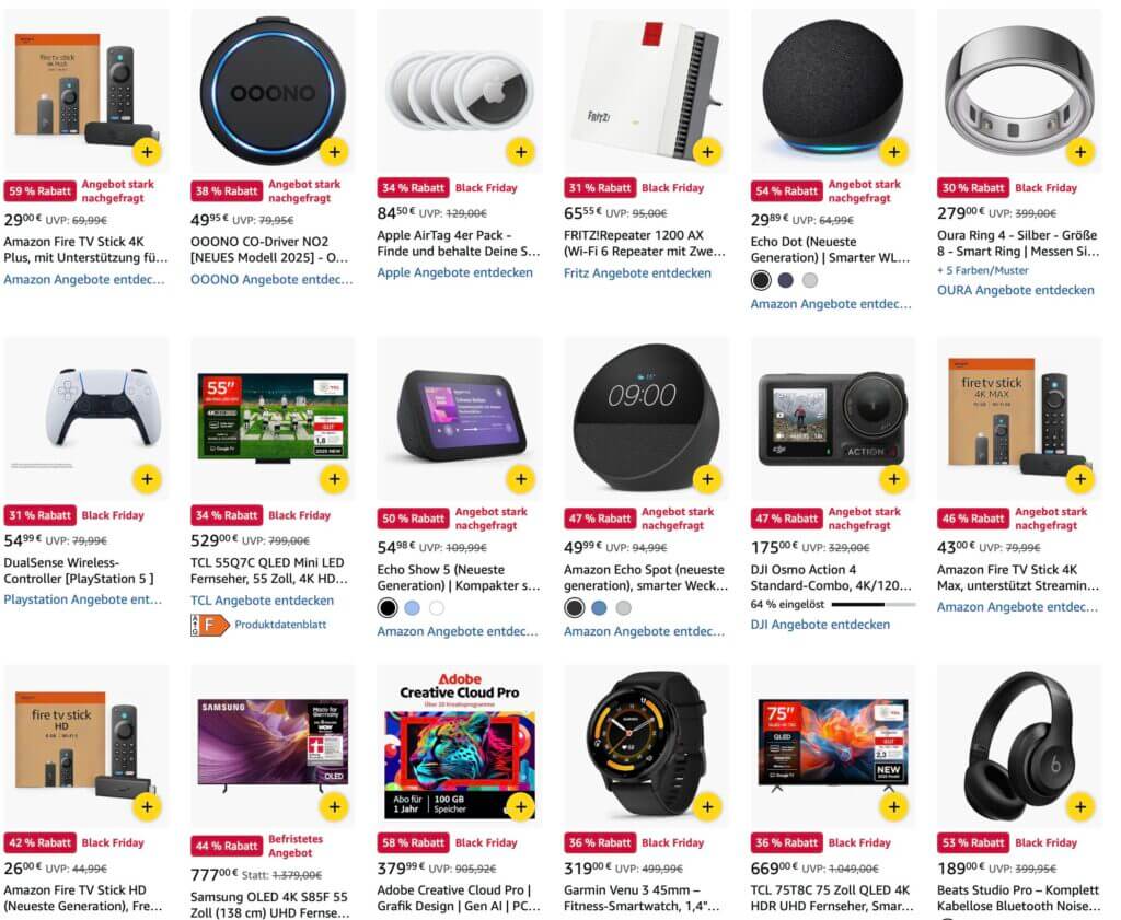 Hier sind die Schnäppchen: Elektronik-Deals mit mindestens 30% Rabatt