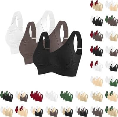 3er Pack BH Damen ohne Bügel - 50% Rabatt 2 damen 3er bh set