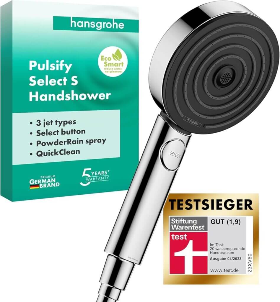 hansgrohe Pulsify Select S- wassersparender Duschkopf – 15% Rabatt