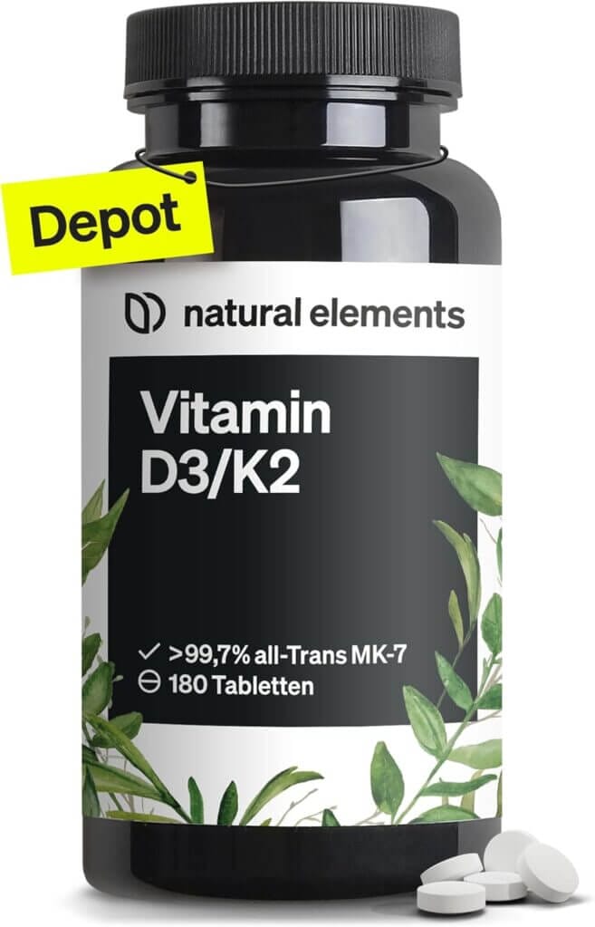 natural elements Vitamin D3 + K2 – 37% Rabatt