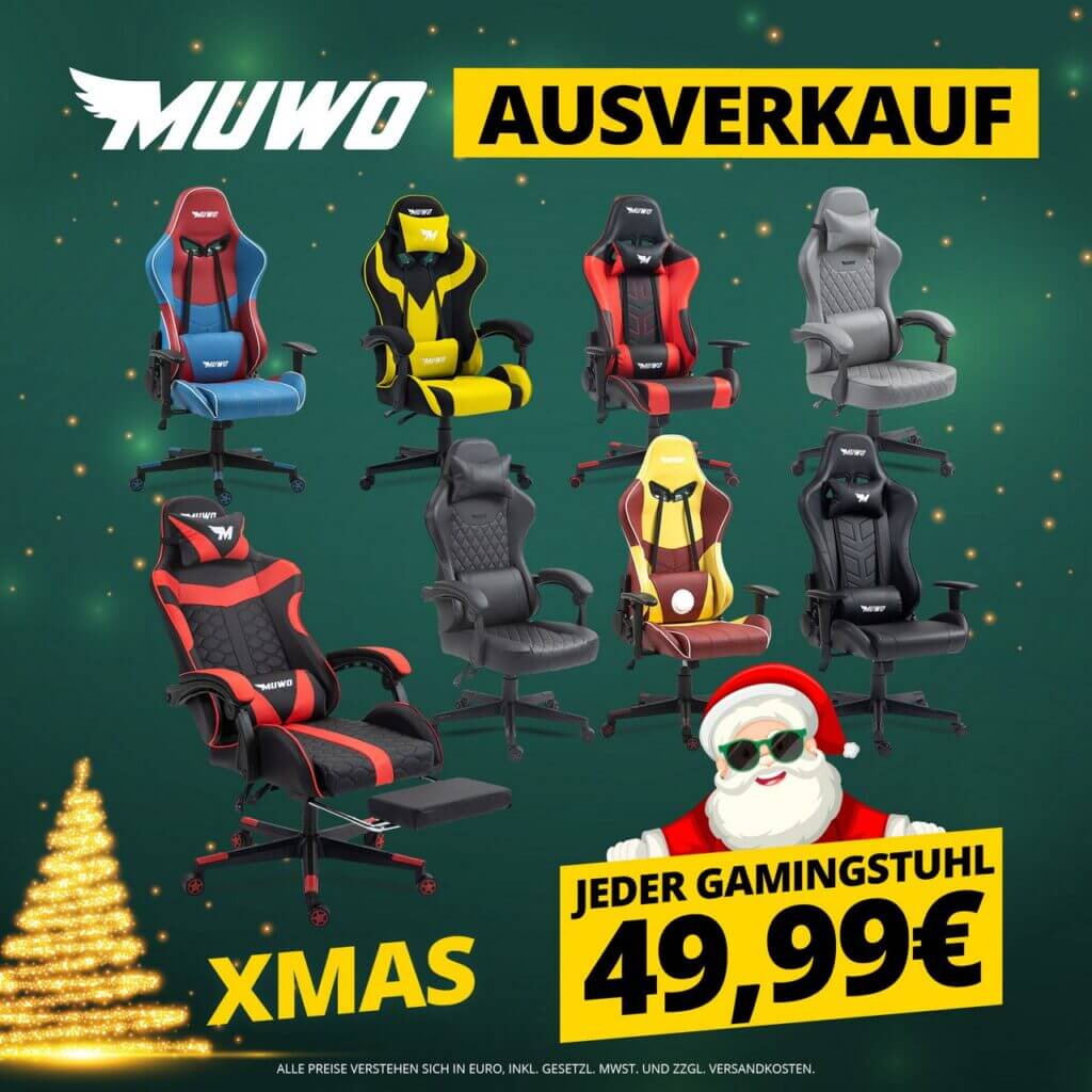 MUWO Gamingstuhl AUSVERKAUF – NUR 49,99 €