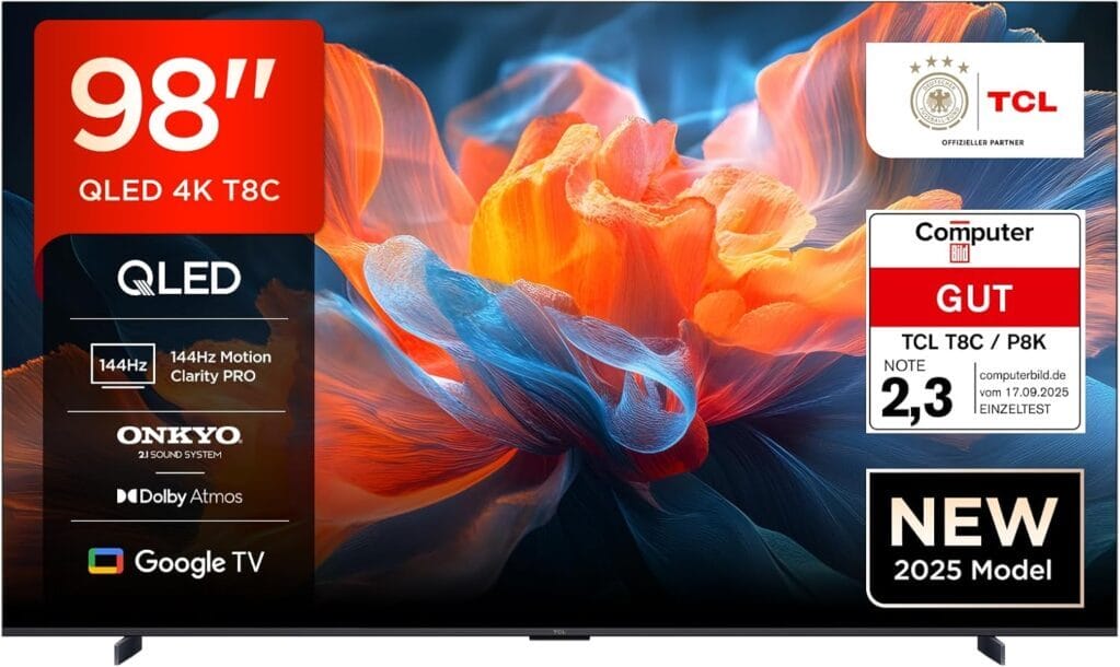 TCL 98T8C QLED 4K HDR Fernseher – 26% Rabatt