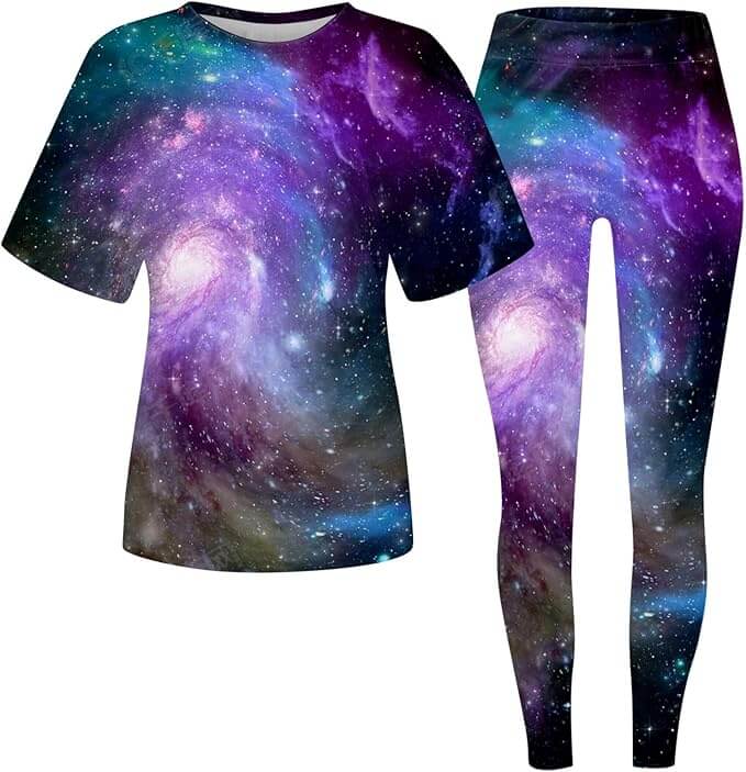 Damen Galaxy T-Shirt und Hose – 50% Rabatt