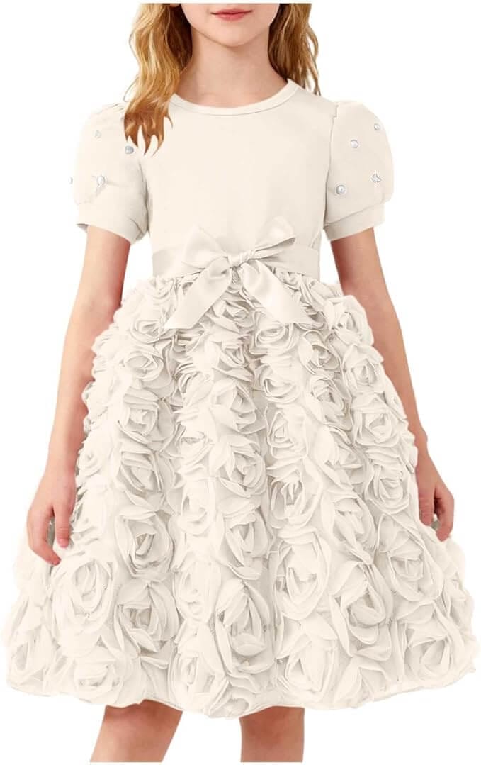 Mädchen-Sommerkleid mit Rundhals – 60% Rabatt