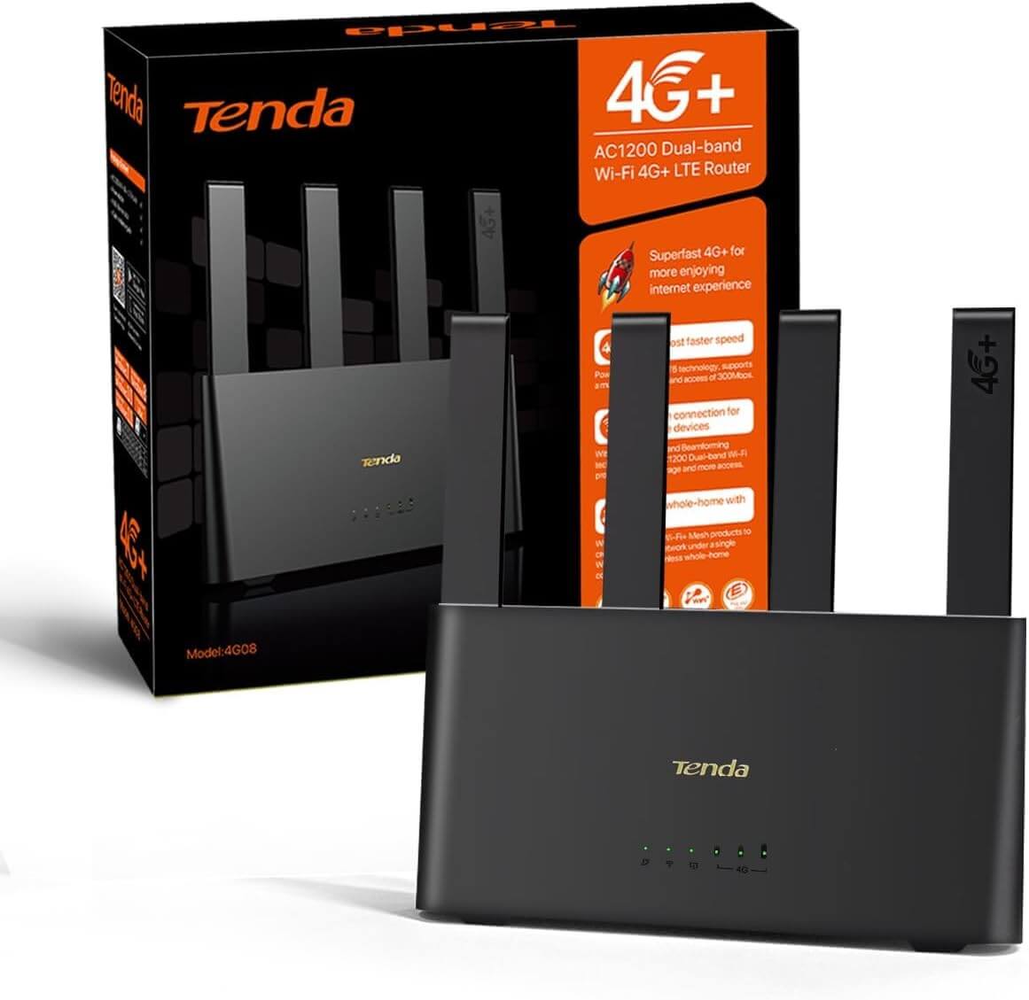 Tenda 4G08 LTE Router unterstützt SIM-Karten für 4G+ Cat6 bis zu 300Mbps – 11% Rabatt